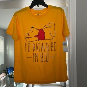 T shirt, yellow, M size, new